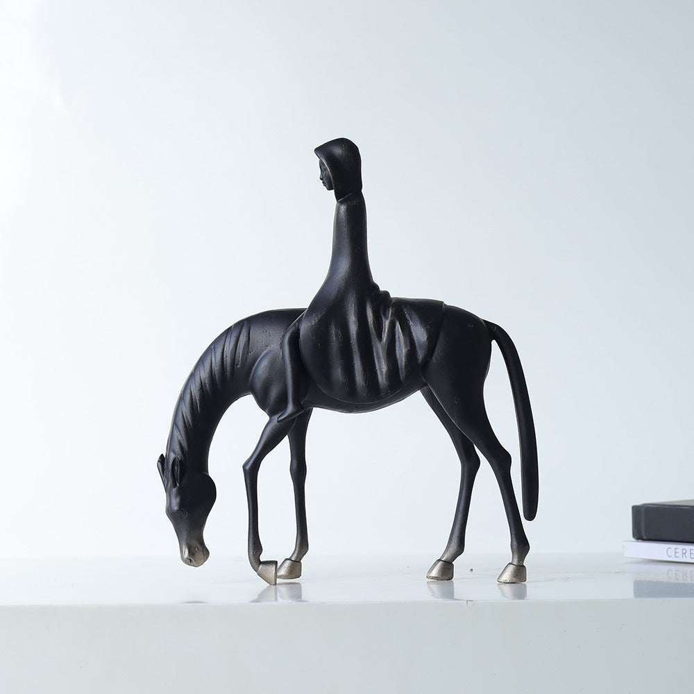 Hallway Living Room Office Horse Rider Cast Iron Ornaments