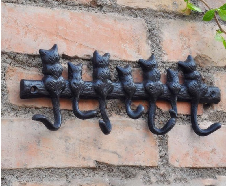 Cast Iron Kitten Hook Cute Key
