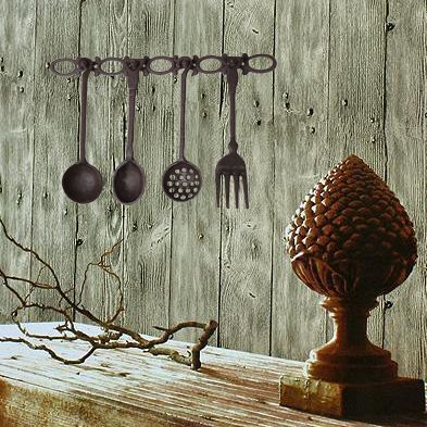 Old American Style Cast Iron Tableware Wrought Iron Accessories Wall