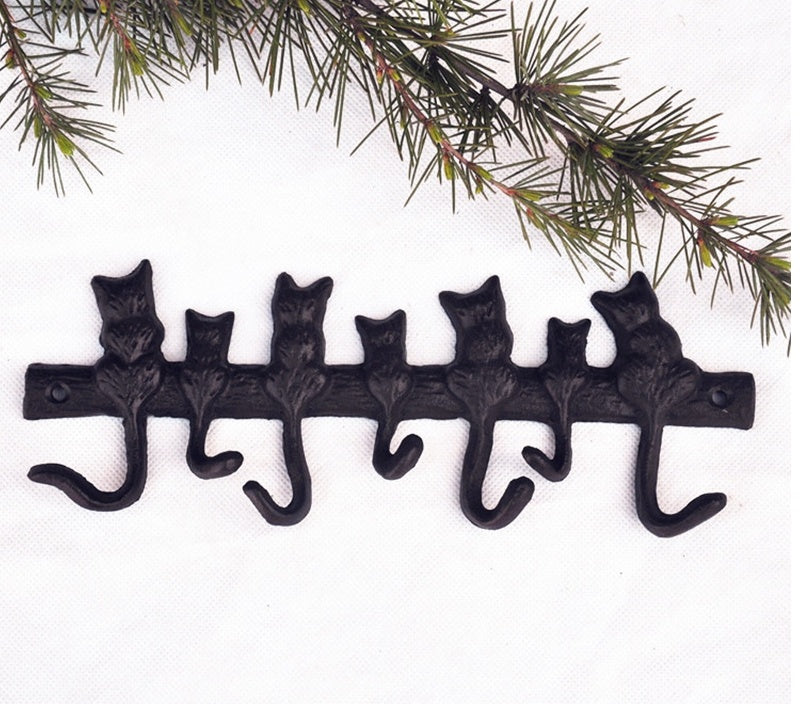 Cast Iron Kitten Hook Cute Key