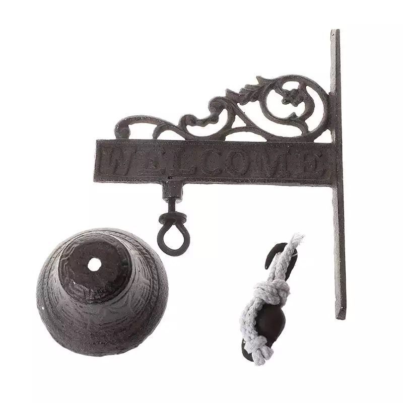 Retro Wall-mounted Cast Iron Dinner Clock Metal Doorbell