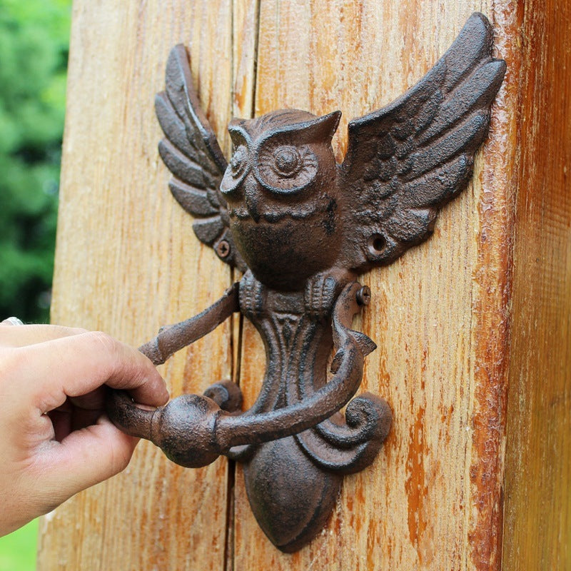 Antique Cast Iron Owl Door Handle