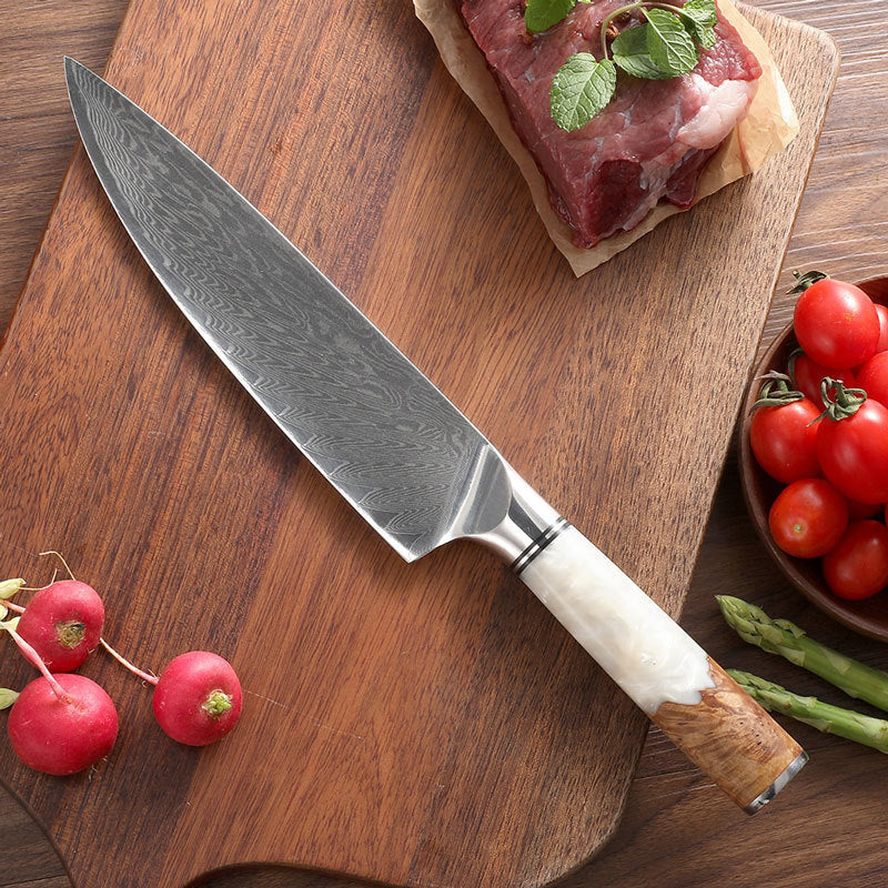 Chef Western Style Steel Knife With Resin Handle