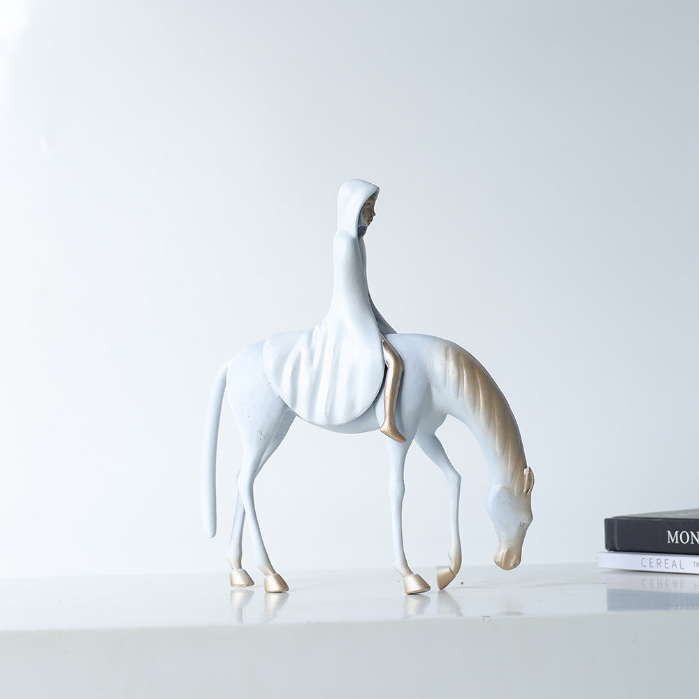 Hallway Living Room Office Horse Rider Cast Iron Ornaments