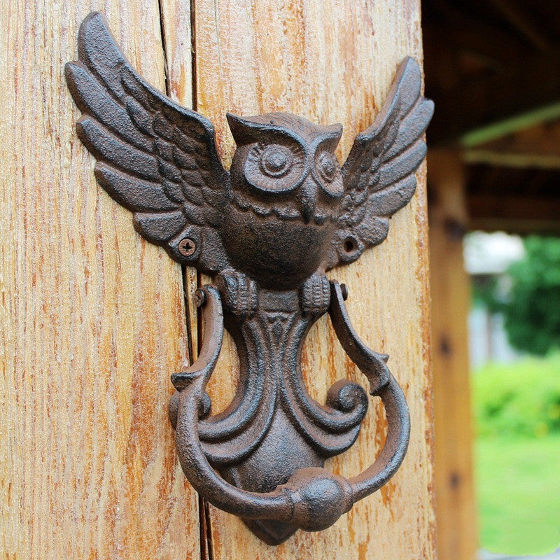Antique Cast Iron Owl Door Handle