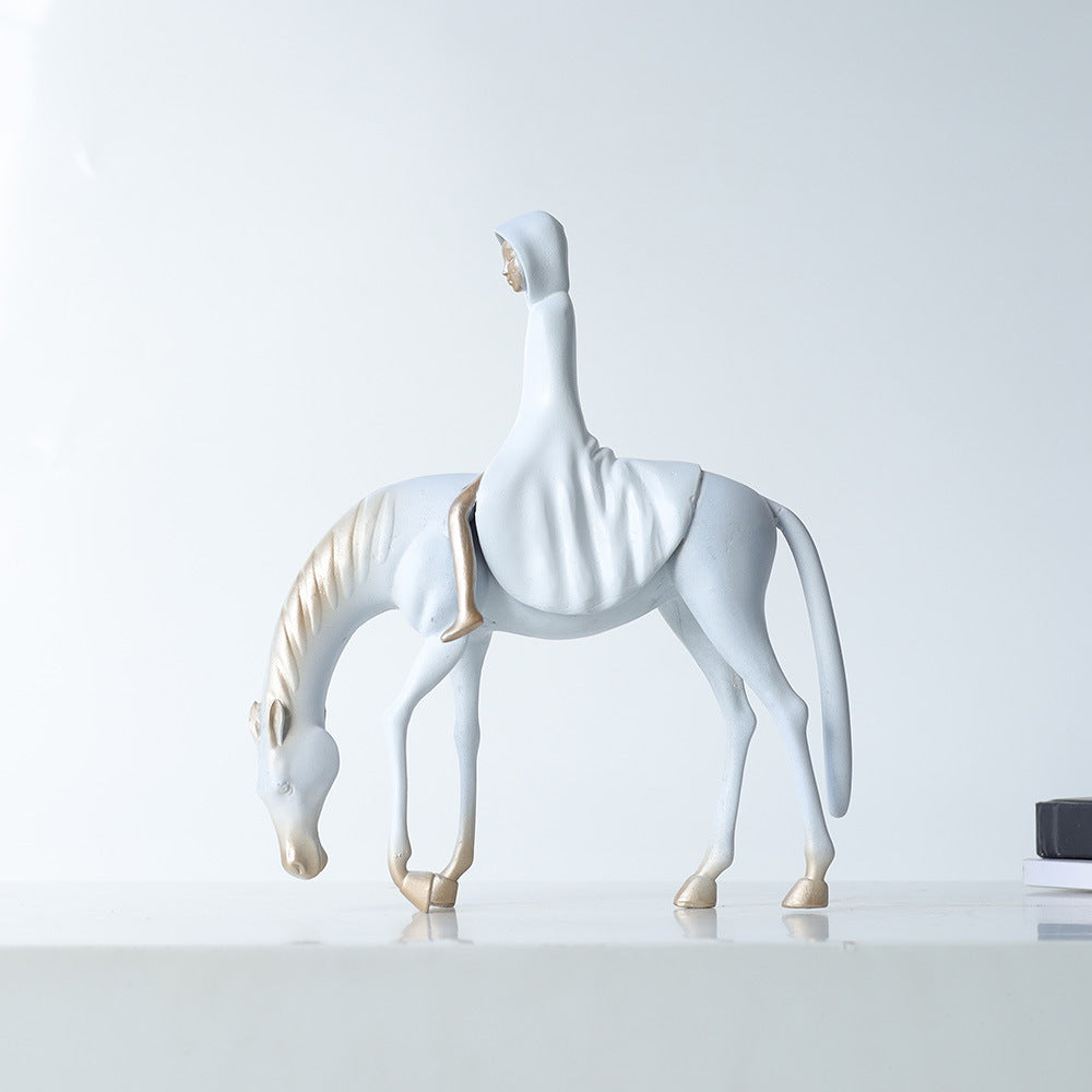 Hallway Living Room Office Horse Rider Cast Iron Ornaments