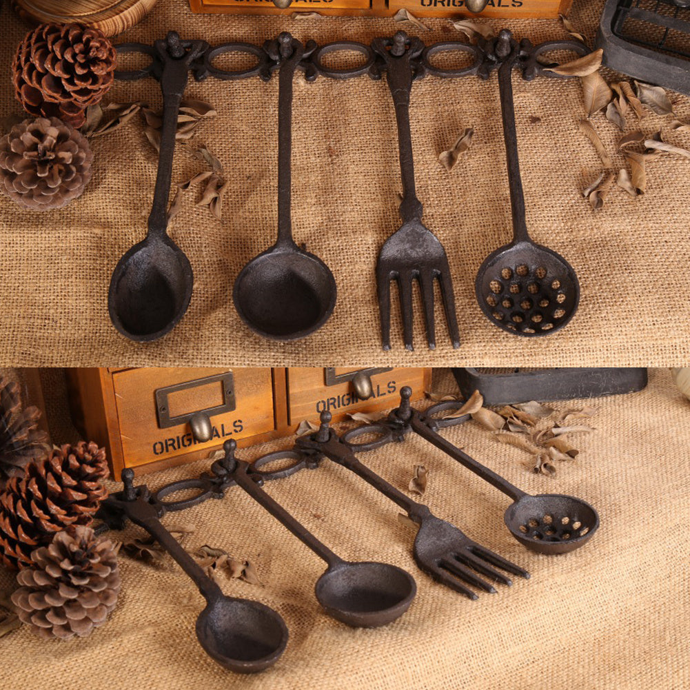 Old American Style Cast Iron Tableware Wrought Iron Accessories Wall