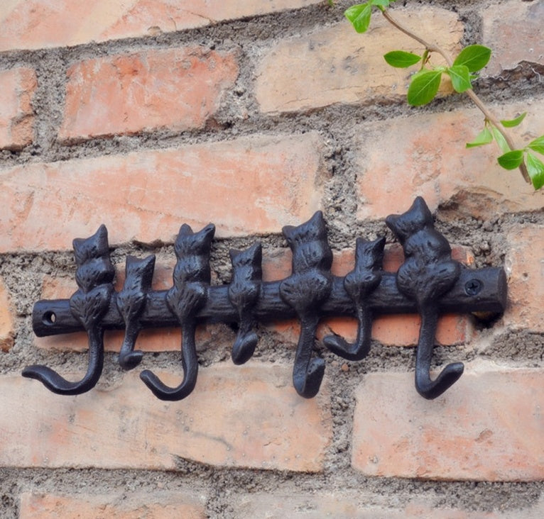 Cast Iron Kitten Hook Cute Key