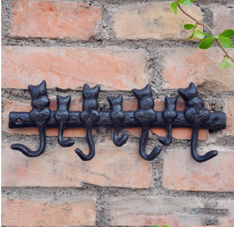 Cast Iron Kitten Hook Cute Key